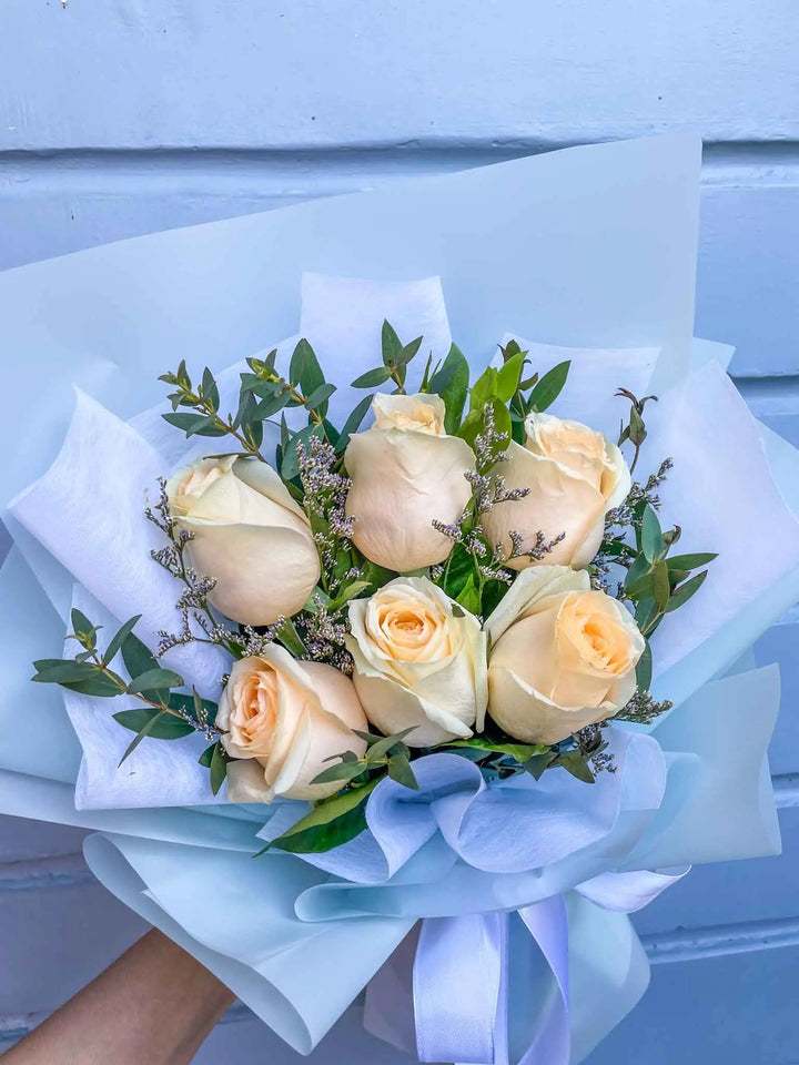 Peach Roses Bouquet