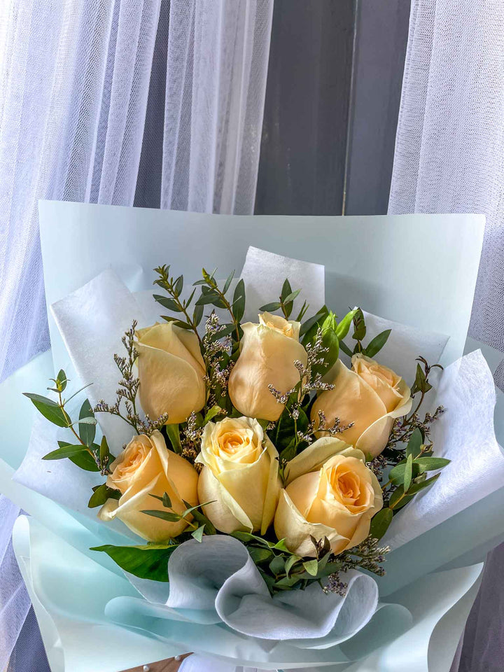 Peach Roses Bouquet